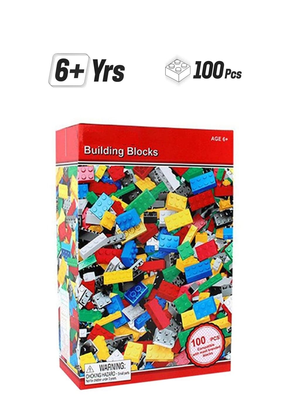 20158290.0 100-Piece Building Blocks Set In 10 Different Colors 6+ Years Durable And Sturdy 100 6+ Years