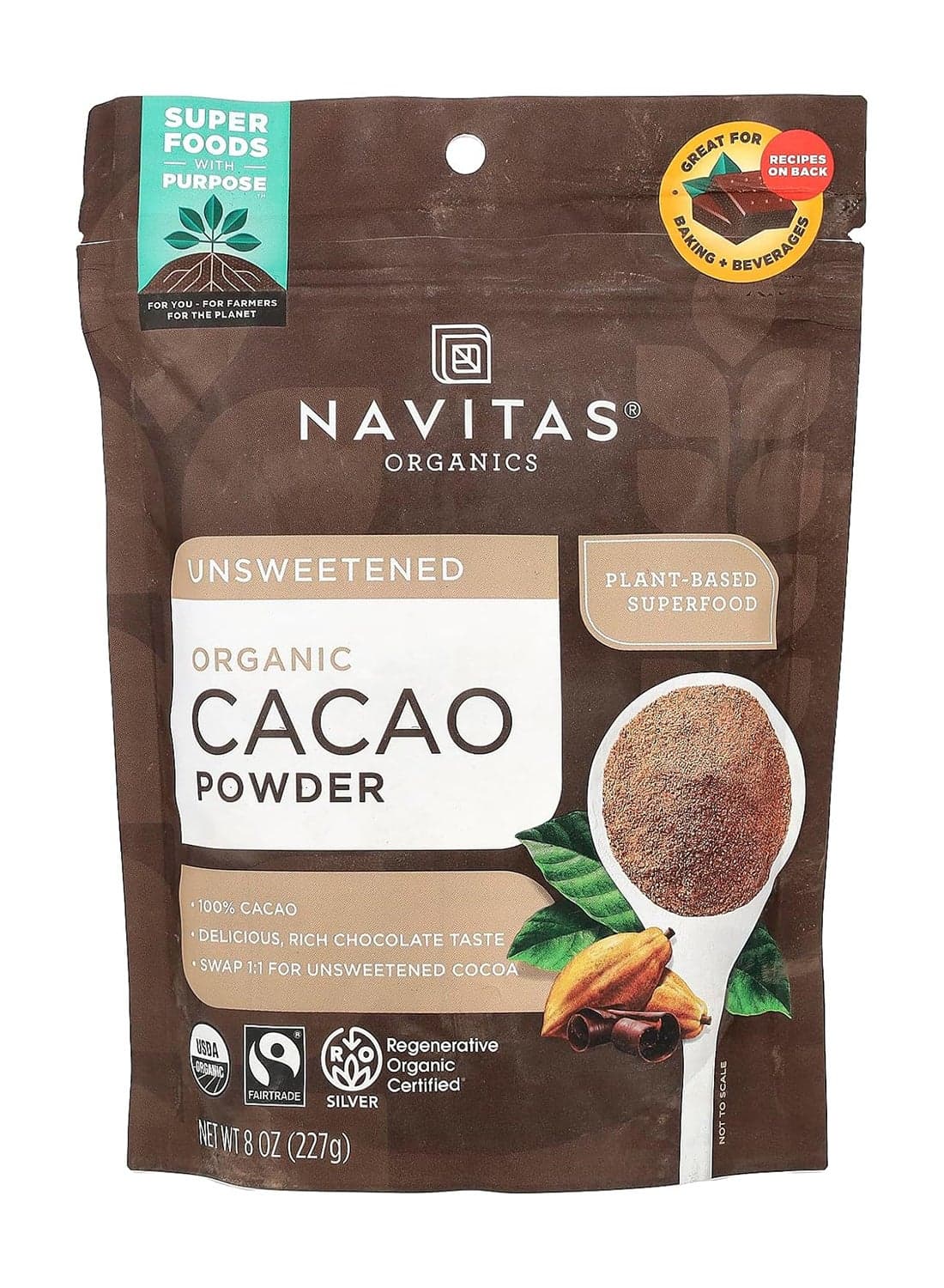 Organics Cacao Powder 8 Oz