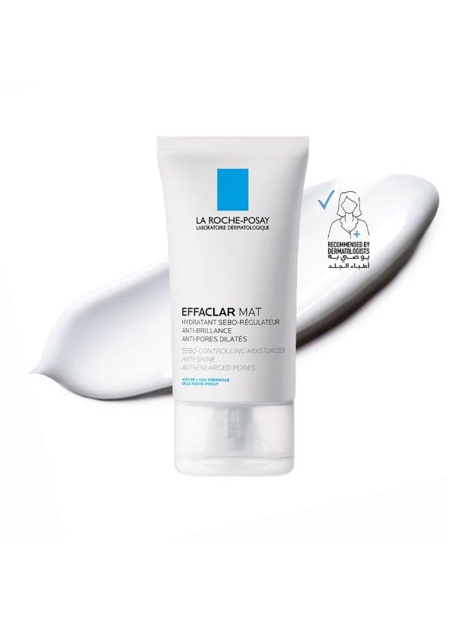 Effaclar Mat Mattifying Face Moisturizer; Face Moisturizing Cream Combating Shine & Reducing Pore Size For Acne-Prone Dry And Oily Skin 40ml