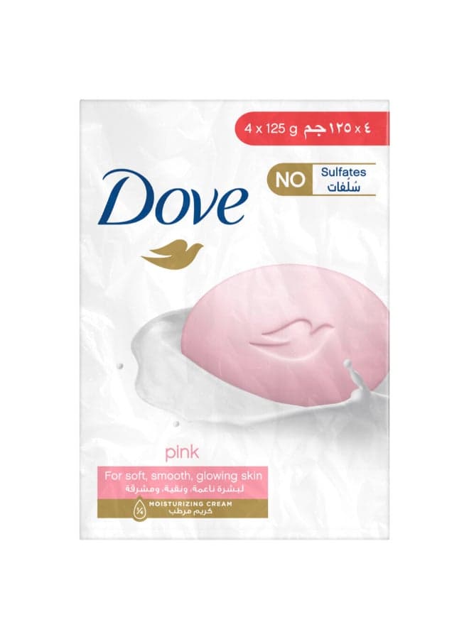 Beauty Cream Soap Bar Pack Of 4 Pink 125grams