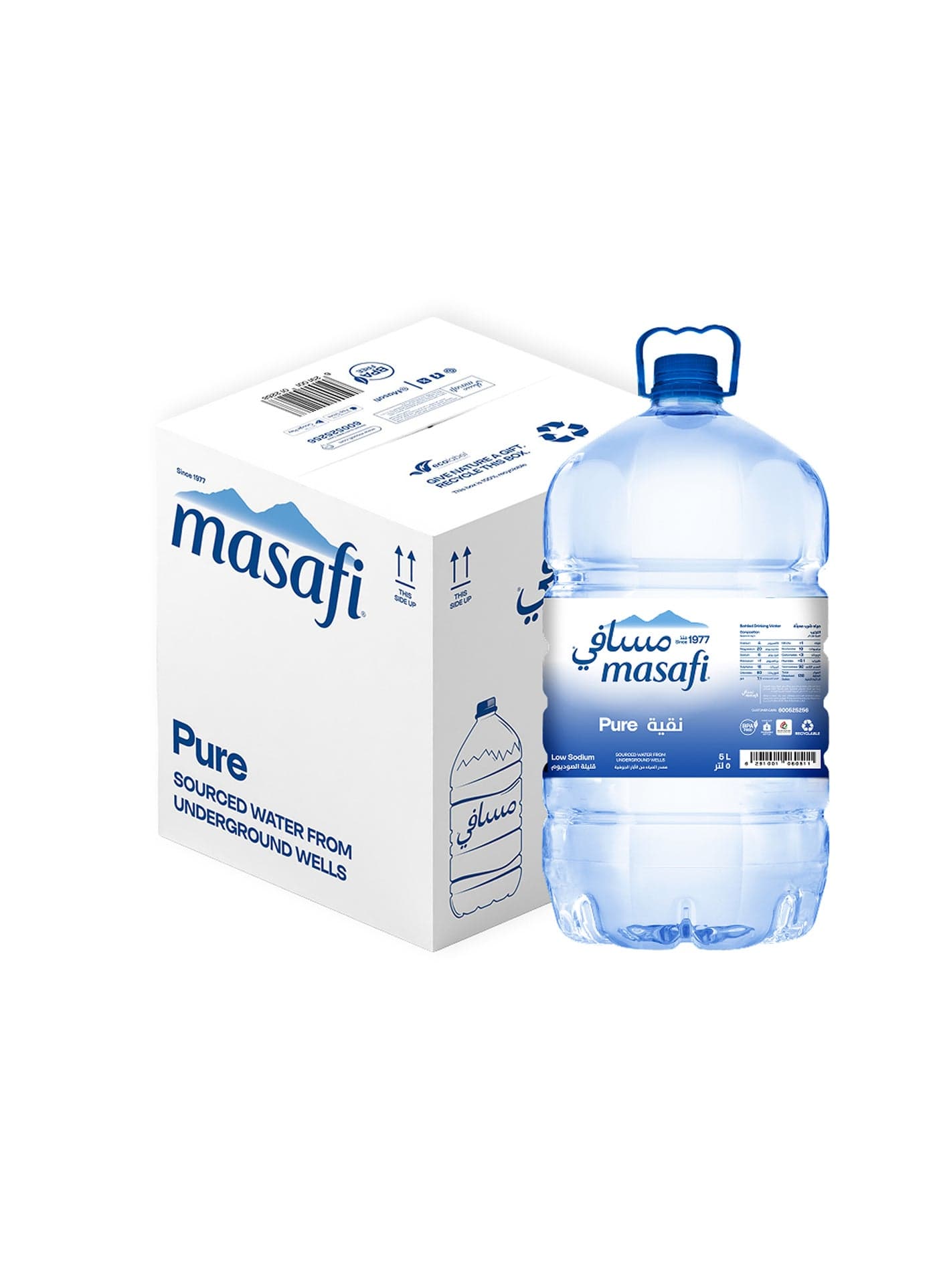 Pure Low Sodium Natural Water 5Liters Pack of 4