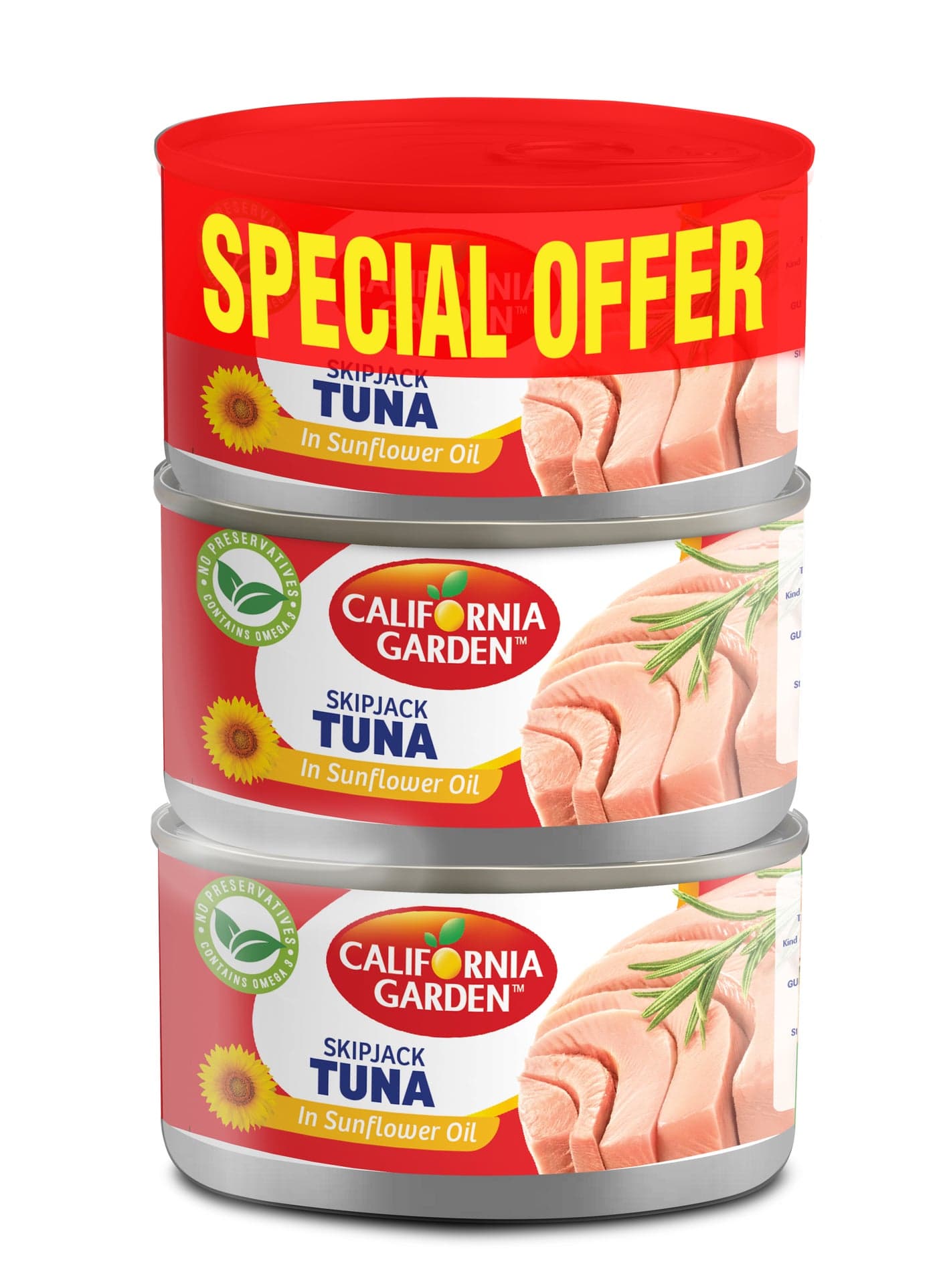 Solid Skipjack Tuna In Sunflower Oil 3 Piece 170grams