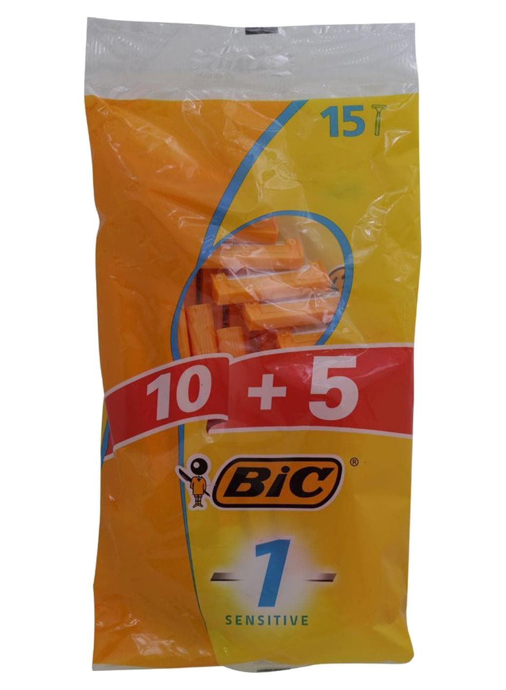 15-Piece Sensitive Disposable Razor Set Orange