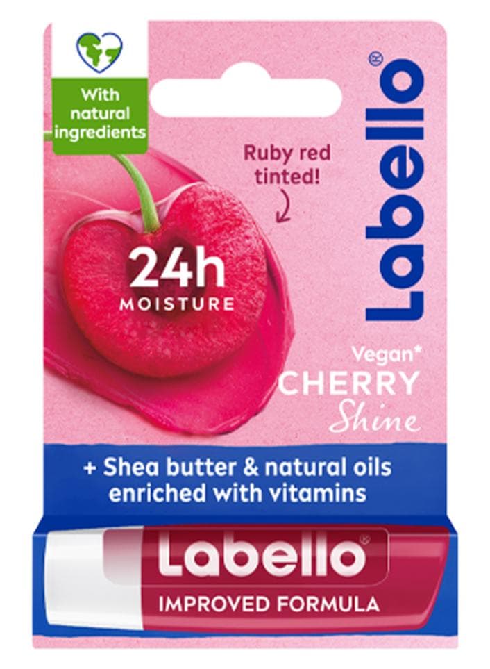 LABELLO Lip Care, Moisturizing Lip Balm, Cherry Shine, 4.8g