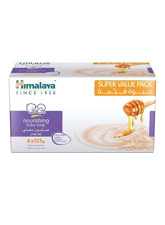 Baby Soap 6 Pack With Honey and Milk, Gentle And Nourishing