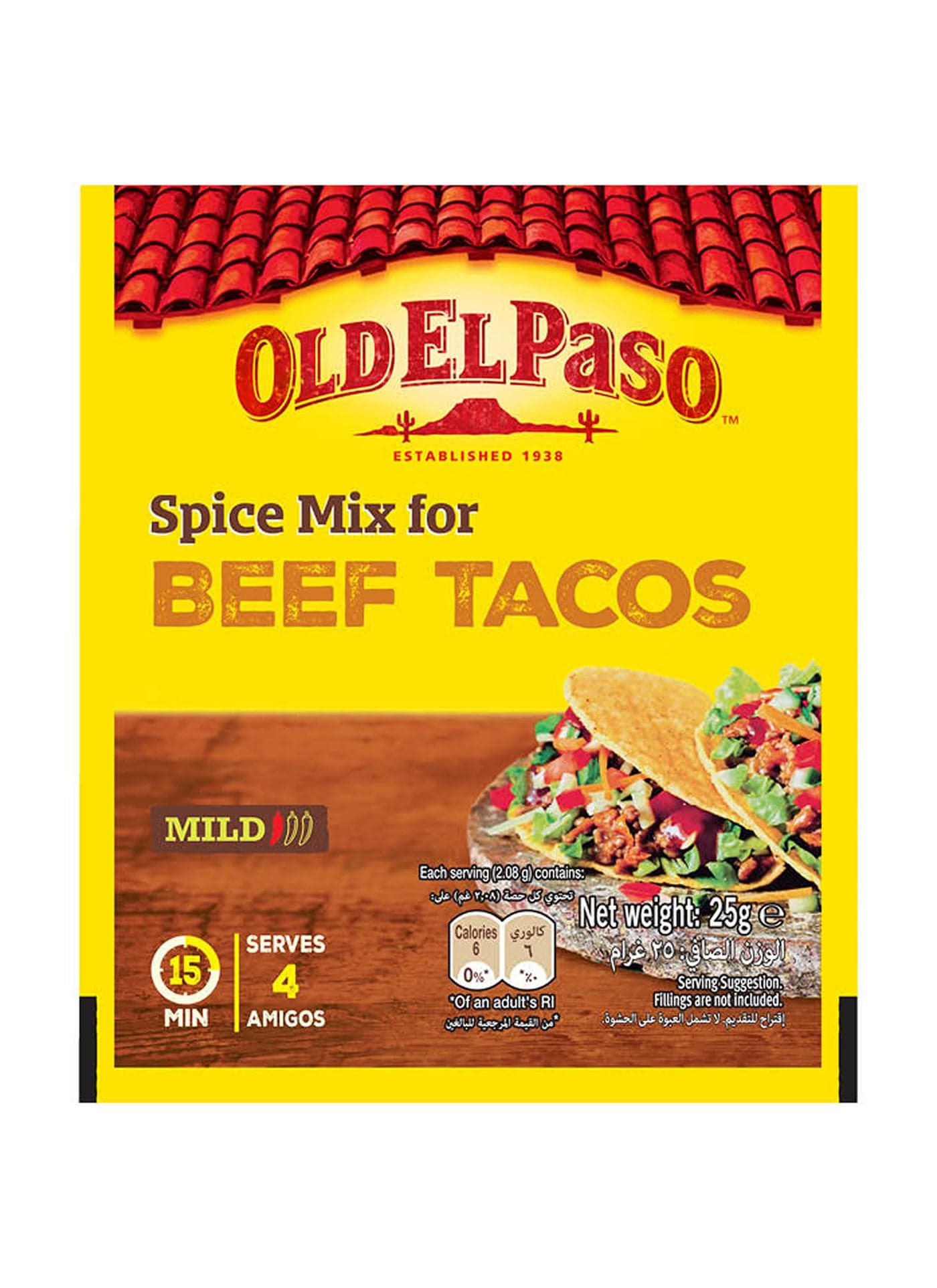 Taco Mild Beef Spice Mix Original 25grams