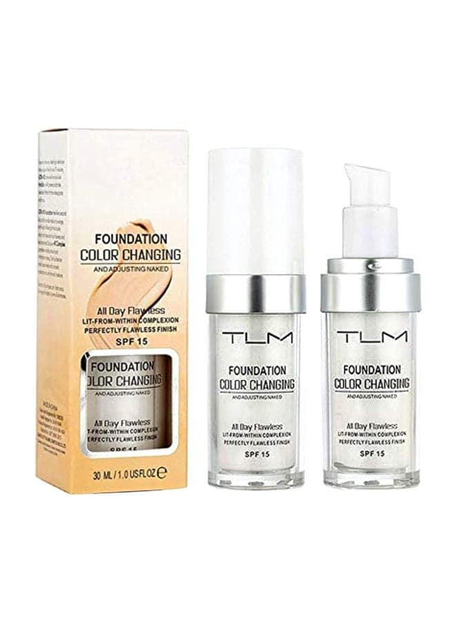 2-Piece Foundation Color Changing All Day Flawless LIT-From-Within Complexion Perfectly Finish SPF 15 Beige