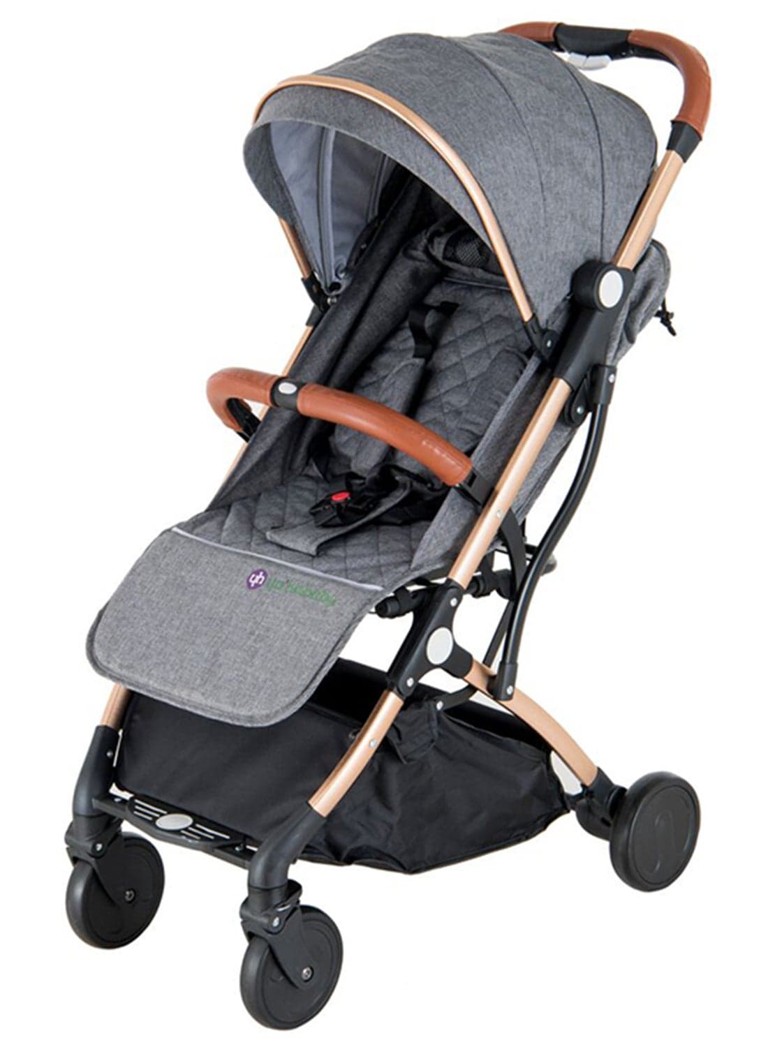 Baby Foldable Stroller With Multiple Recline Position And Adjustable Canopy
