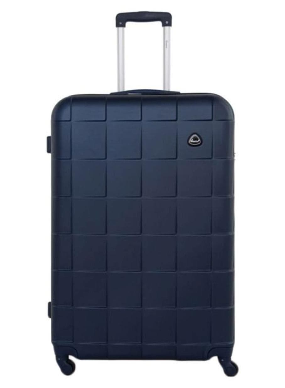 Hard Case Travel Bags Cabin Luggage Trolley ABS Lightweight Suitcase with 4 Spinner Wheels A207 Blue