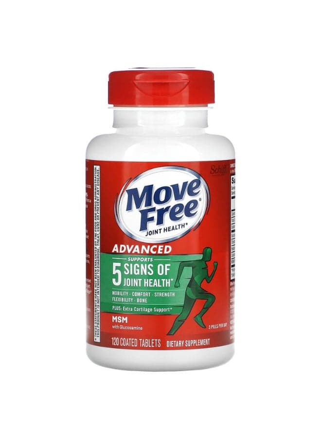 Advanced Plus MSM with Glucosamine, 120 Coated Tablets Packaging May Vary