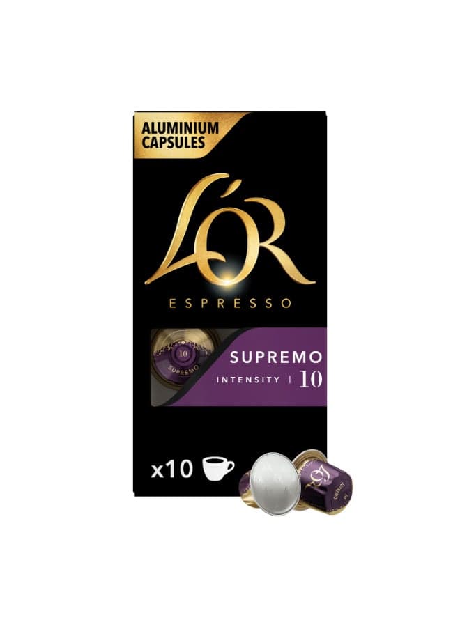 Espresso Supremo Intensity 10 Coffee Capsule Drinks Pack of 10