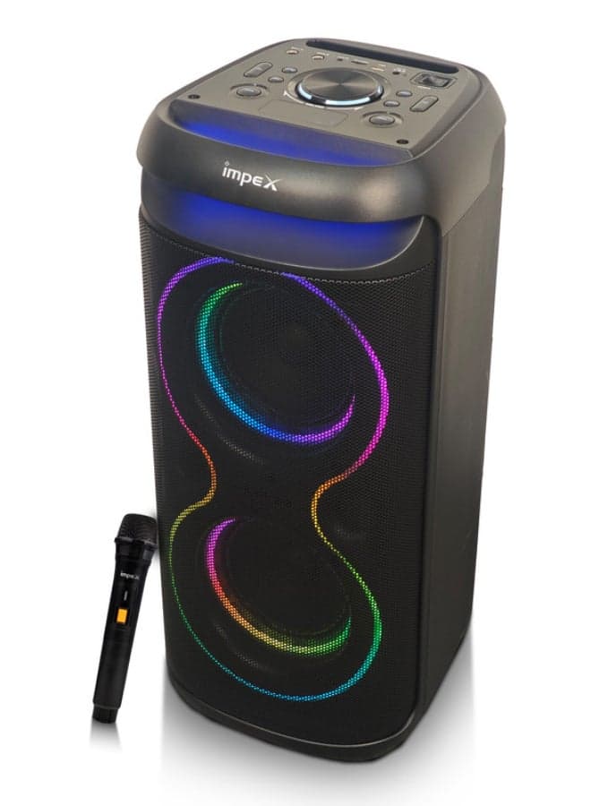 12 inch Portable Trolly Speaker Music Player Song With Outdoor and Indoor DJ Party System- 4000W (PMPO),12V Battery, USB, TF, AUX, FM Radio, Mic Input, Bluetooth Function, UHF MIC - High-Quality Sound Experience - Black, TS 81 Black Black
