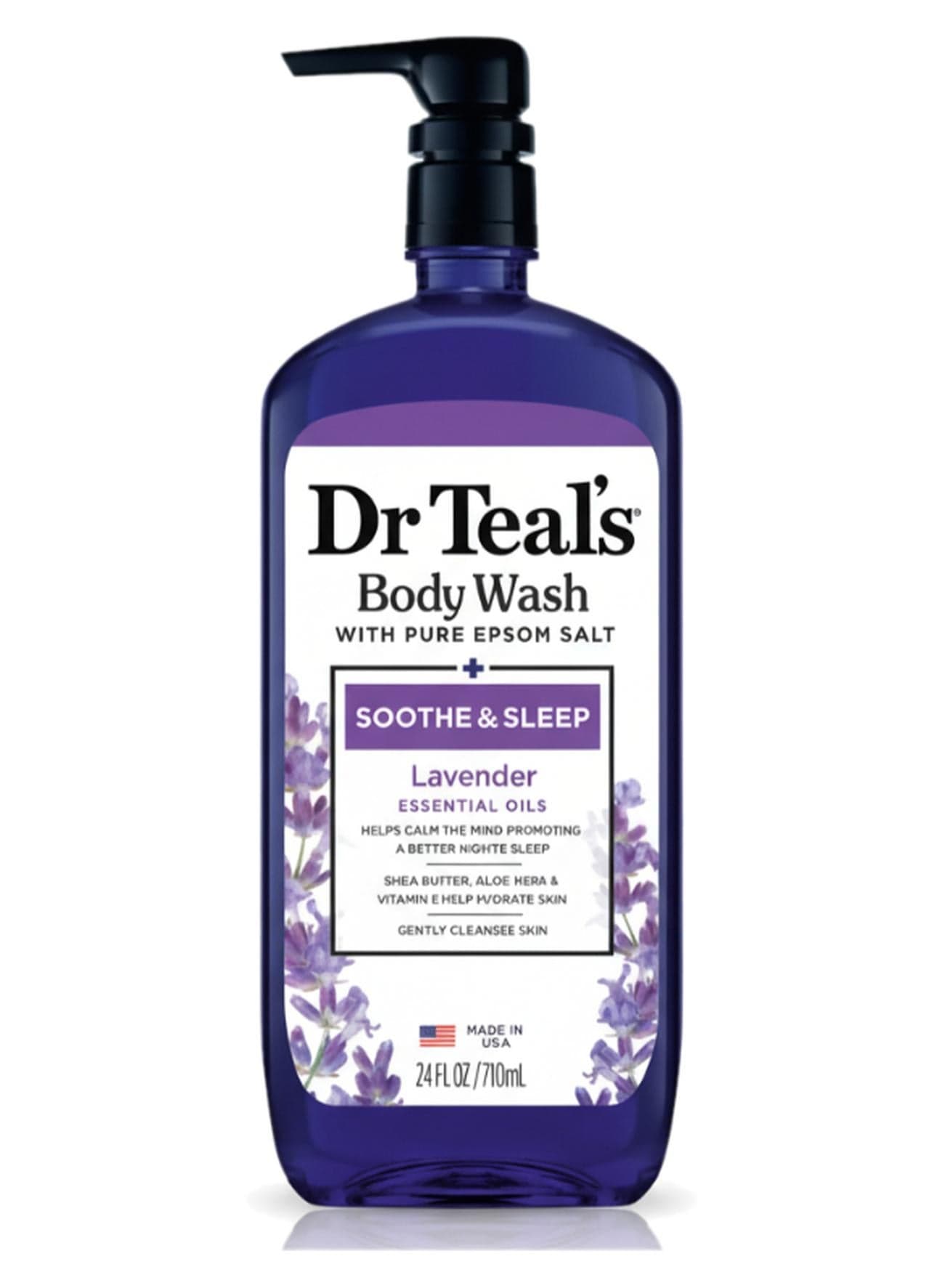 Epsom Salt Body Wash with Lavender for Soothe & Sleep - Ultra-Moisturizing Formula Calms & Nourishes for a Better Night's Sleep 710ml