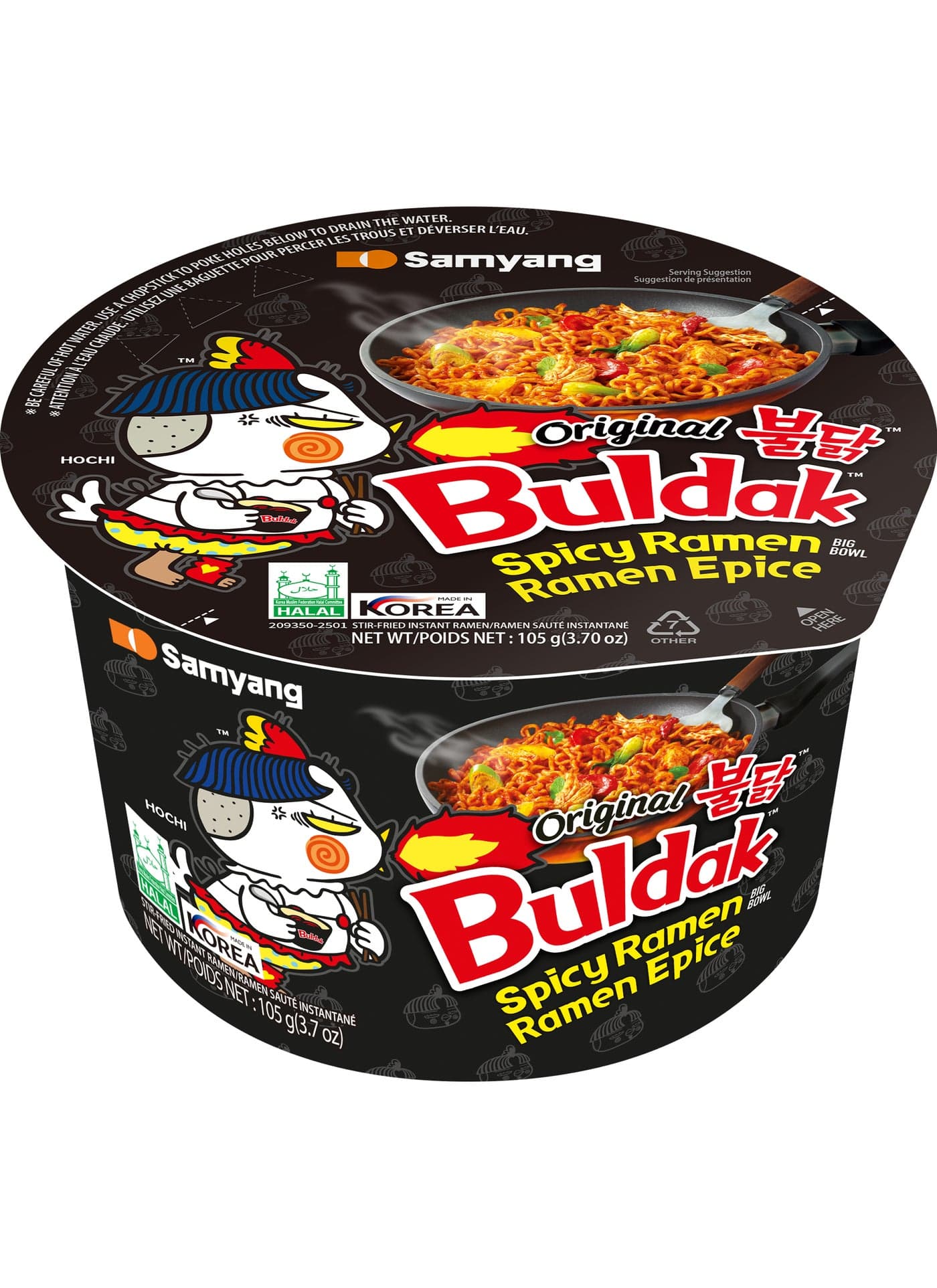 Buldak Ramen Hot Chicken Flavor Big Bowl 105grams