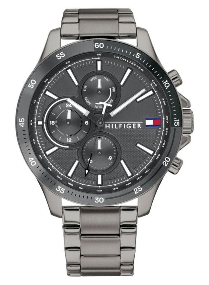 Men's Round Shape Stainless Steel Analog Wrist Watch 46 mm - Grey - 1791719