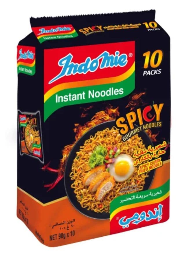 Spicy Curry Fried Noodles 90grams Pack of 10