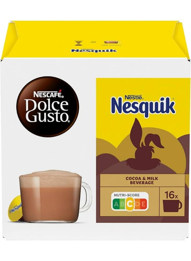 Dolce Gusto Nesquik Chocolate Coffee 16 Capsules 256grams