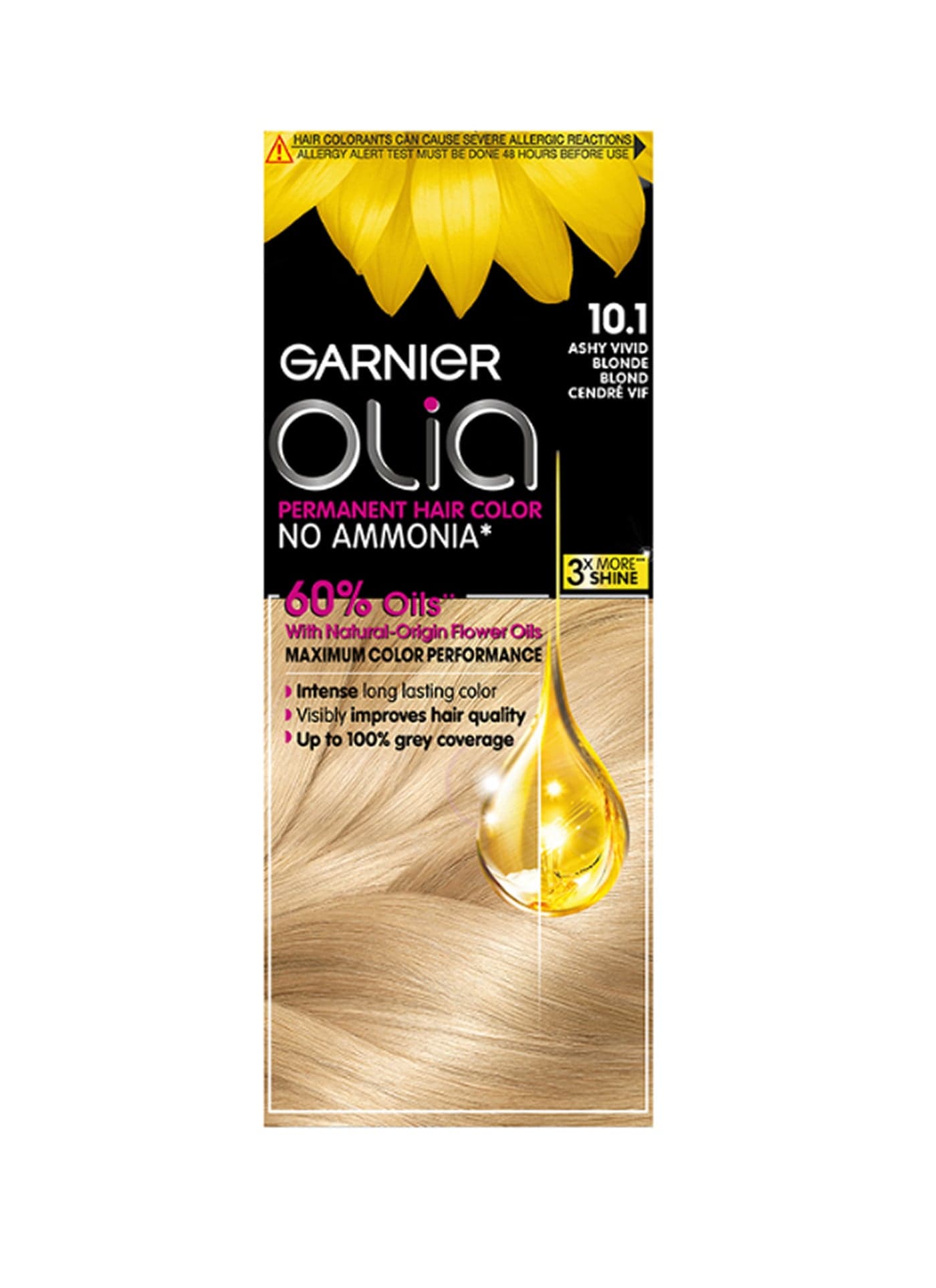 Olia No Ammonia Permanent Haircolor 10.1 Ashy Vivid Blonde