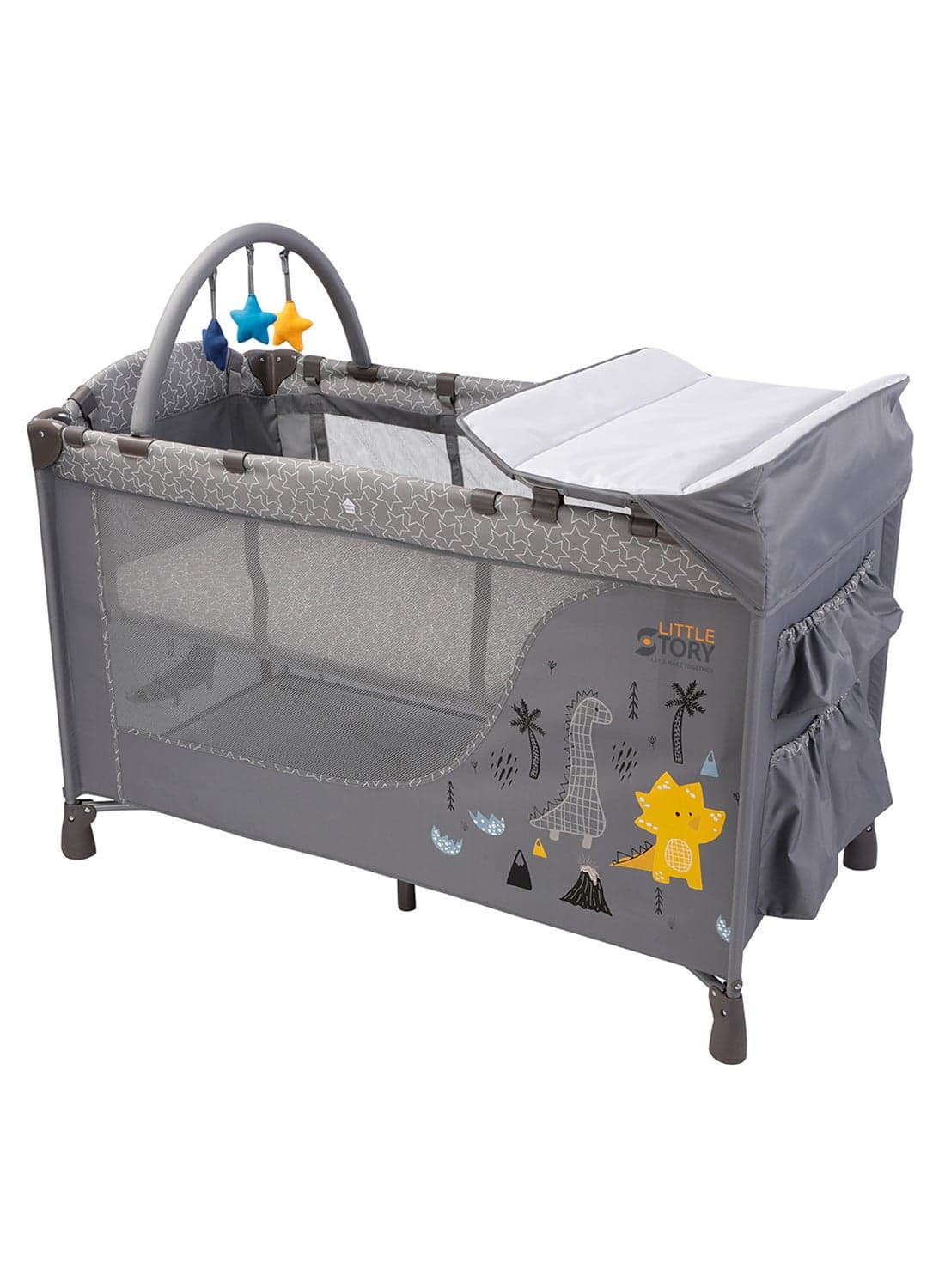 Convertible Portable Travel Foldable Cot, Crib And Playard Baby Bed