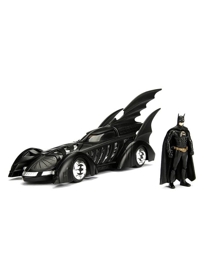 Toys Metal Die-Cast Batman Forever Batmobile Figure, Toys for Kids and Adults – 1:24 Scale, Black