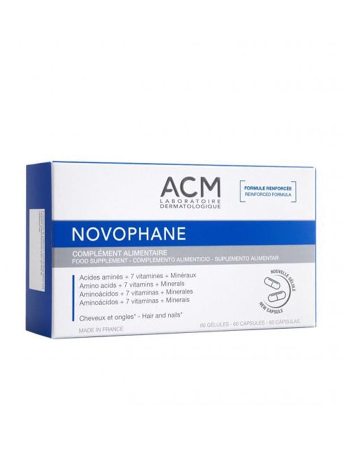 Novophane Hair & Nail Capsules, 60 Capsules – Daily Supplement for Hair Growth & Strength