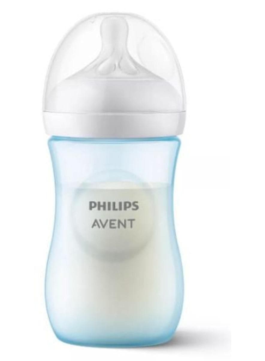 Natural Response Baby Feeding Bottle  260Ml| Blue Color | No.1 Brand Recommended By Moms Worldwide |Natural Response Technology Mimics Breastfeeding | Uniquely Designed Nipple Releases Milk Only When Baby Drinks