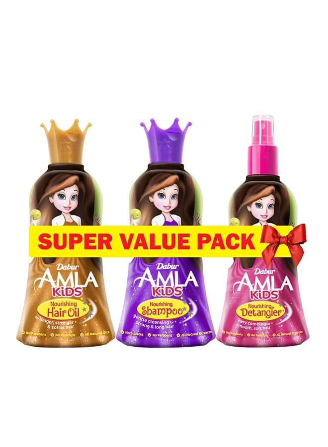 Pack Of 3 Princess Amira Oil With Shampoo And Detangler