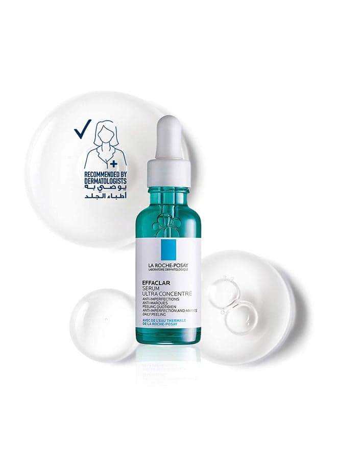 Effaclar Acne Serum With Salicylic Acid & Niacinamide For Oily & Acne Prone Skin; Helps Clear Blackheads, Whiteheads, Pimples & Reduces Post Acne Marks Clear 30ml