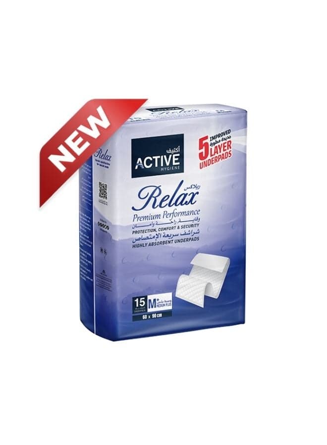 Highly Absorbent Underpads 15 Pieces 60x90 cm