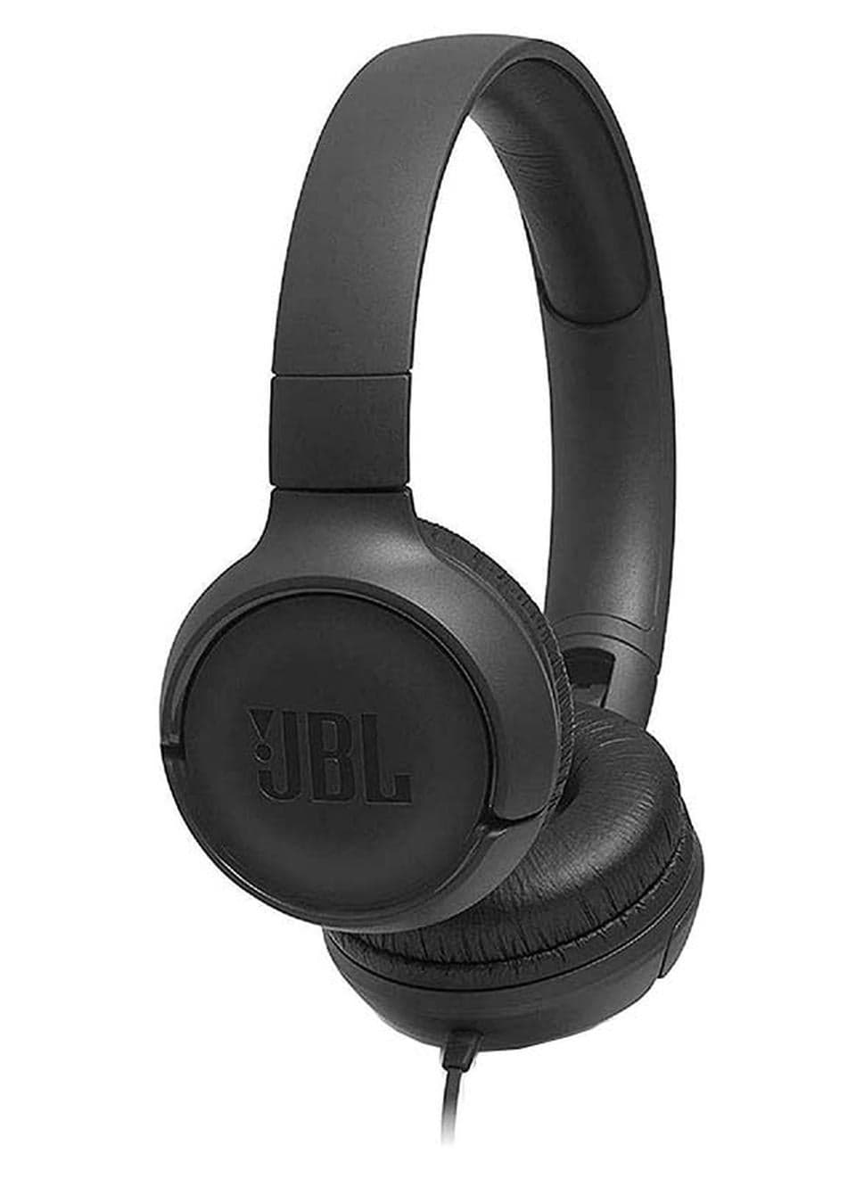 Tune 500 Wired On-Ear Headphones - Deep Pure Bass - 1 Button Remote - Lightweight - Foldable - Tangle Free Cable Black