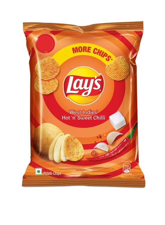 West Indies Hot And Sweet Chilli Chips Indian Import 52.9grams