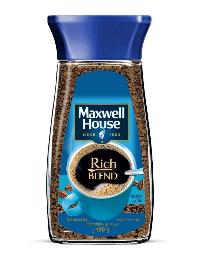 Rich Pure Instant Coffee Jar 190grams