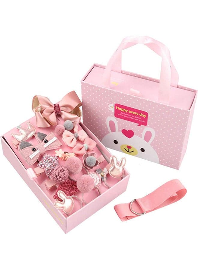 18-Piece Girl Exquisite Headdress Set Gift Box Lovely Hairpin Headdress Flower Head wear For Little Girls