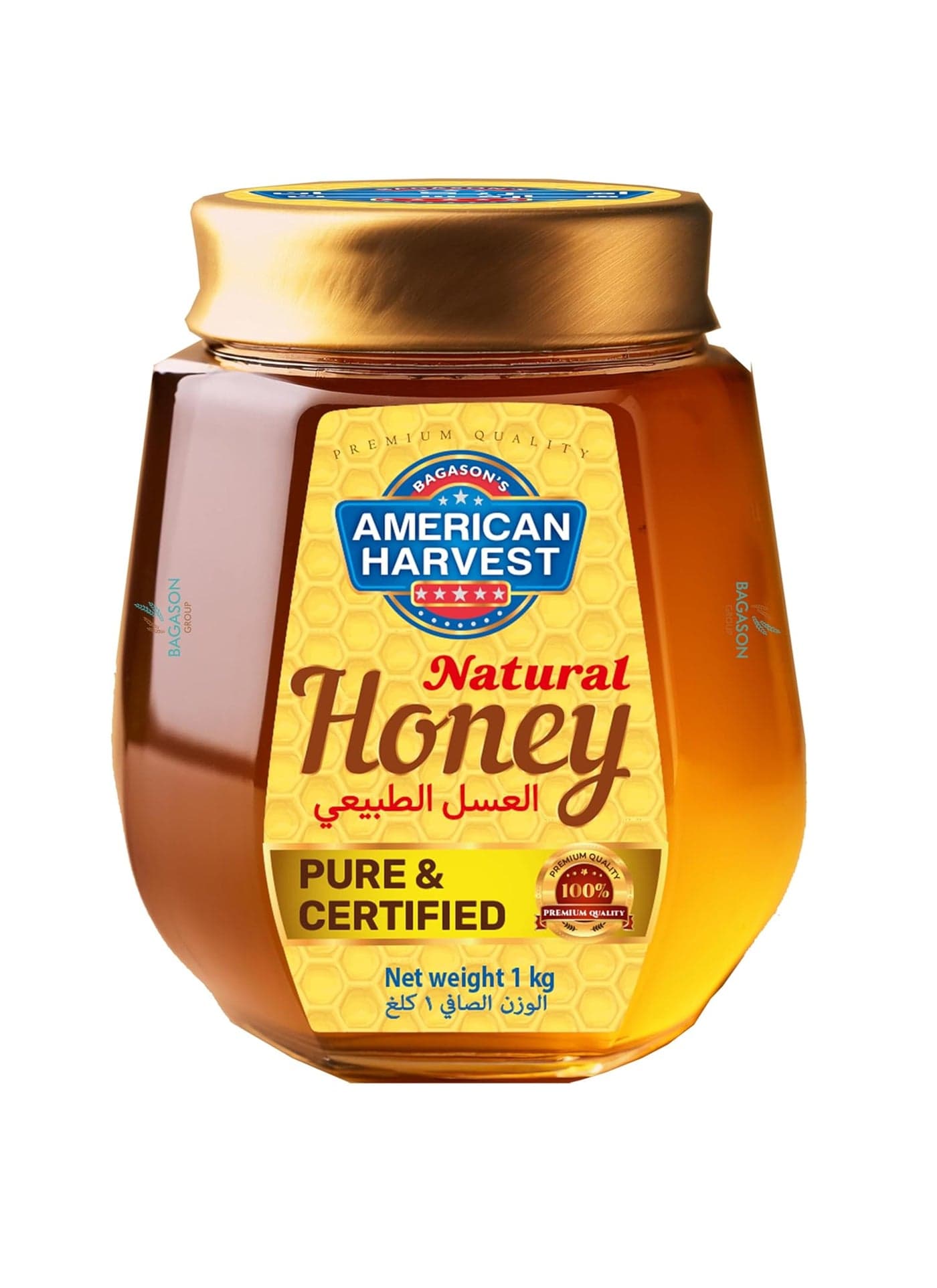 Natural Honey Hexa Jar 1kg