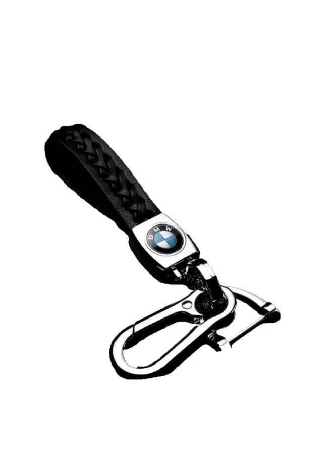 Genuine Leather Car Logo Keychain For Bmw Car
