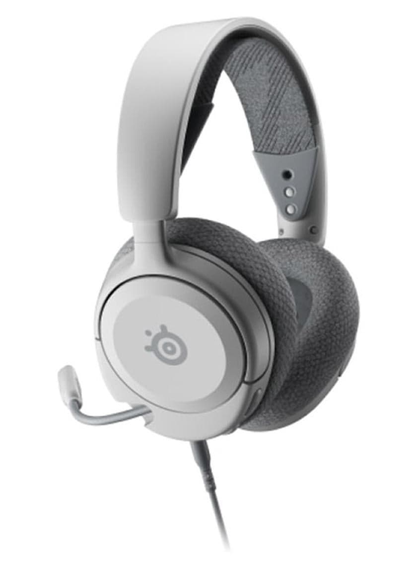 Steel Series Arctis Nova 1 Multi-System Gaming Headset, Hi-Fi Drivers, 360° Spatial Audio, AirWeave Memory Foam Ear Cushions, Ultra Lightweight, PC, PS5, PS4, Xbox, White | 61607