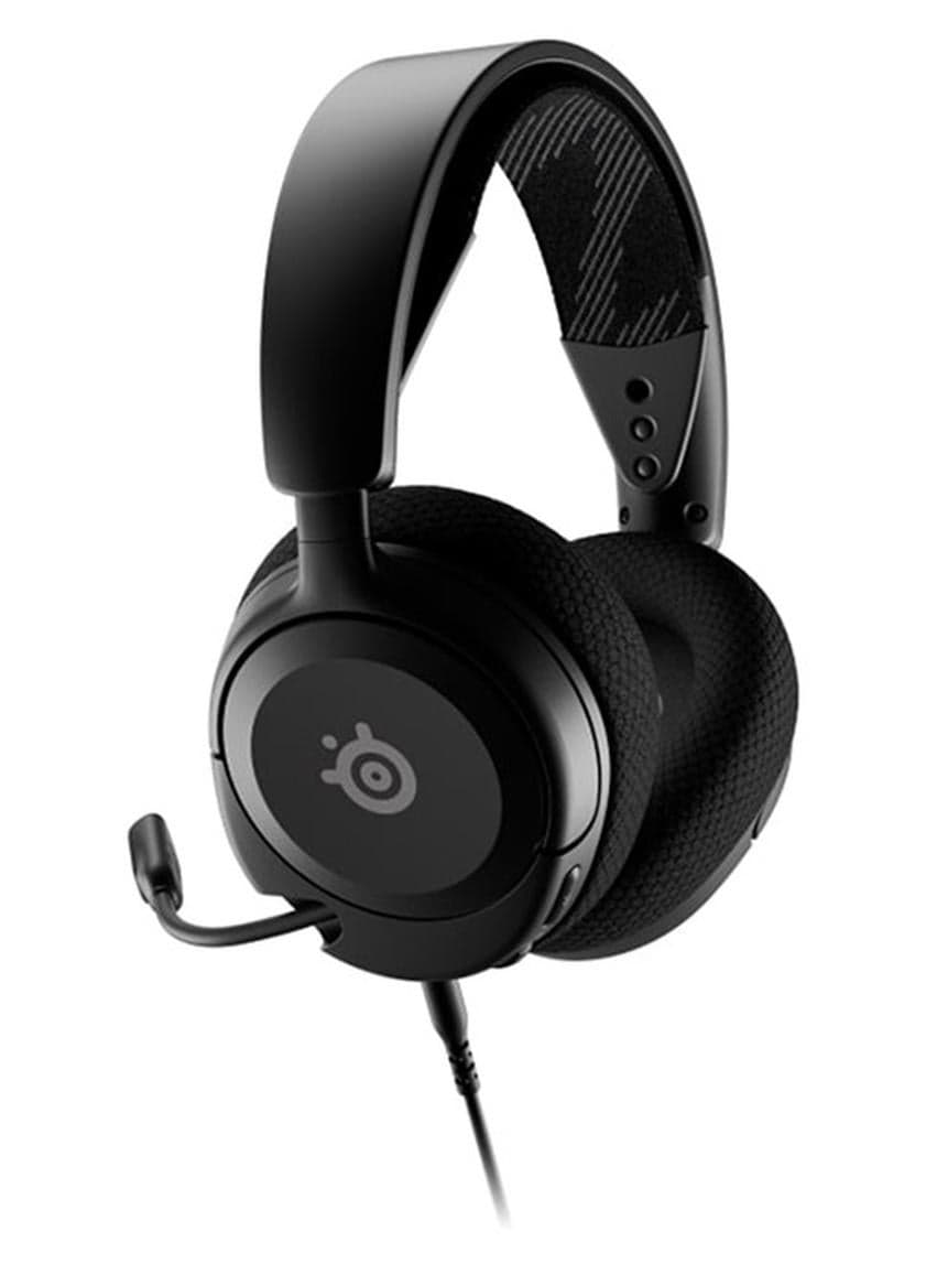 Steel Series Arctis Nova 1 Multi-System Gaming Headset, Hi-Fi Drivers, 360° Spatial Audio, AirWeave Memory Foam Ear Cushions, Ultra Lightweight, PC, PS5, PS4, Xbox, Black | 61606