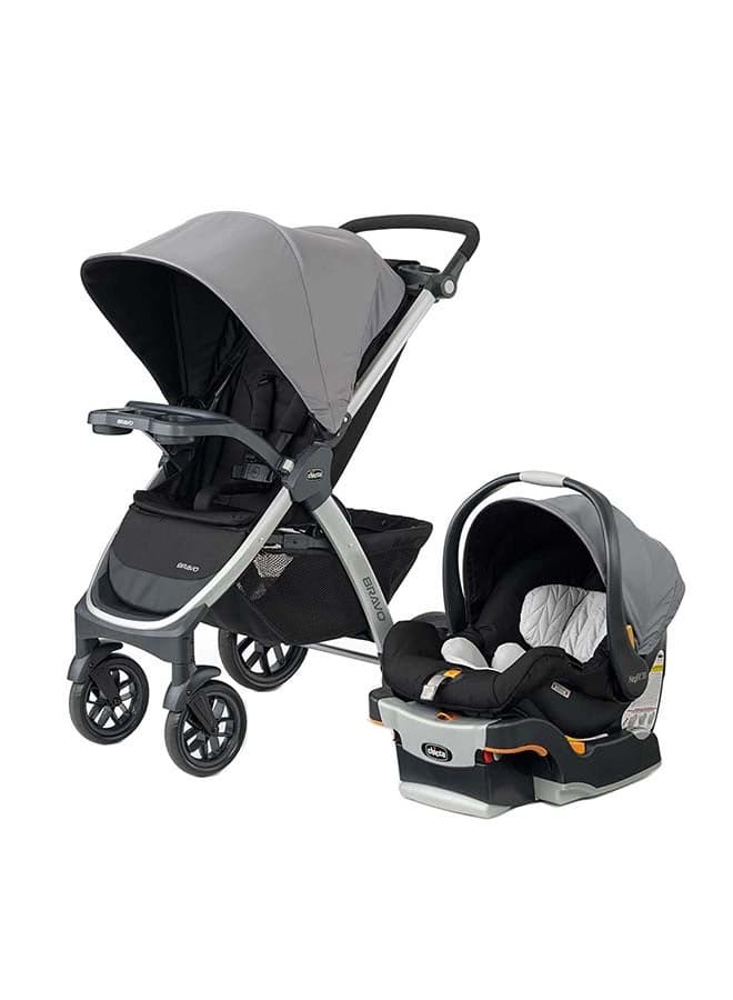 Bravo Travel System 0M-3Y,Includes The 1-Rated Keyfit® 30 Infant Car Seat With Stay-In-Car Base, One-Hand Smart Fold, 17.5 Kg. Camden