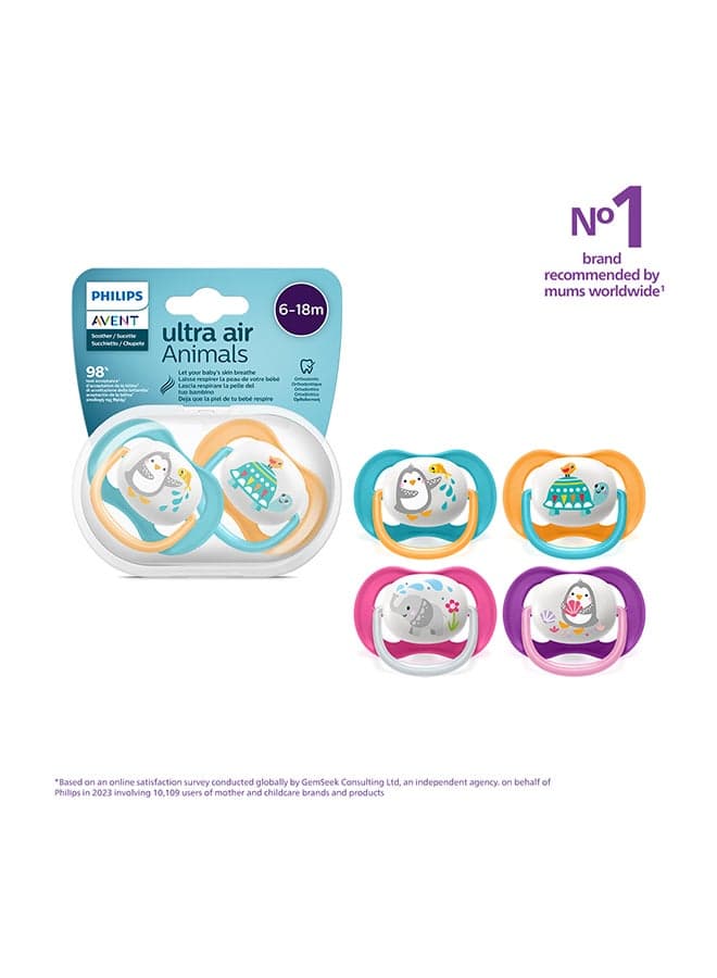 Ultra Air Coll 6-18M| Animal| 2 Pieces | No.1 Brand Recommended By Moms Worldwide - Assorted