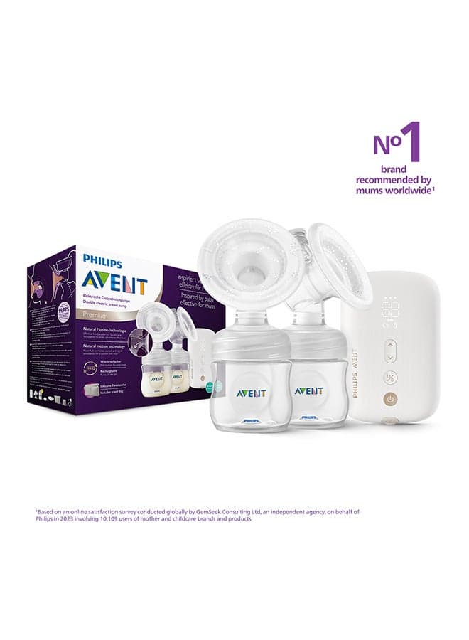 Double Electric Breast Pump Rechargeable| 3 Pin | No.1 Brand Recommended By Moms Worldwide | Natural Motion Technology For Quicker Milk Flow