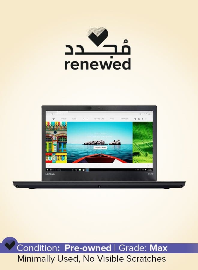 Renewed - Thinkpad T470 Laptop With 14-Inch Touchscreen,Intel Core i5 Processor/7th Gen/8GB RAM/256GB SSD/Intel HD Graphics 620 English Black
