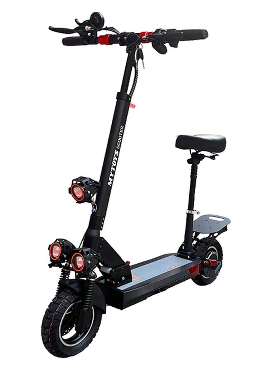 Power Full Motor 750W Electric Scooter 2023 Upgraded Version 55KM/Hr Speed App Controlled 48V 15AH Off-Road Tires , Removeable Comfortable Seat, Super Bright LED 3 Front Lights