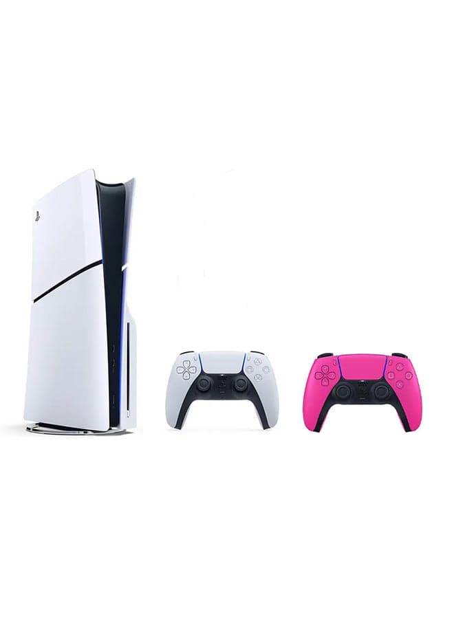 PlayStation 5 Slim Console Disc Version With Extra Pink Controller