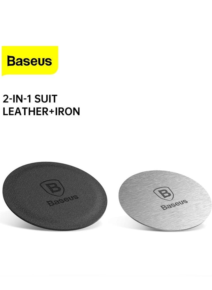 Metal Plate For Magnetic Mount Universal Replacement Plate Metal Disc (Pack Of 2) With Strong 3M Adhesive For Magnetic Car Holder Compatible All Smart Phone And Tablet (Without Holder) Black/Silver