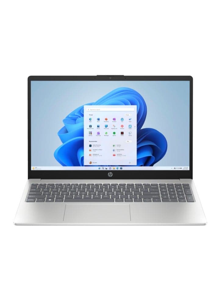 15-fd0014nx Laptop With 15.6-inch Full HD Display, Intel Core i3-1315U Processor/8GB RAM DDR4/256GB SSD/Windows 11 Home/Intel UHD Graphics/ English/Arabic Natural Silver