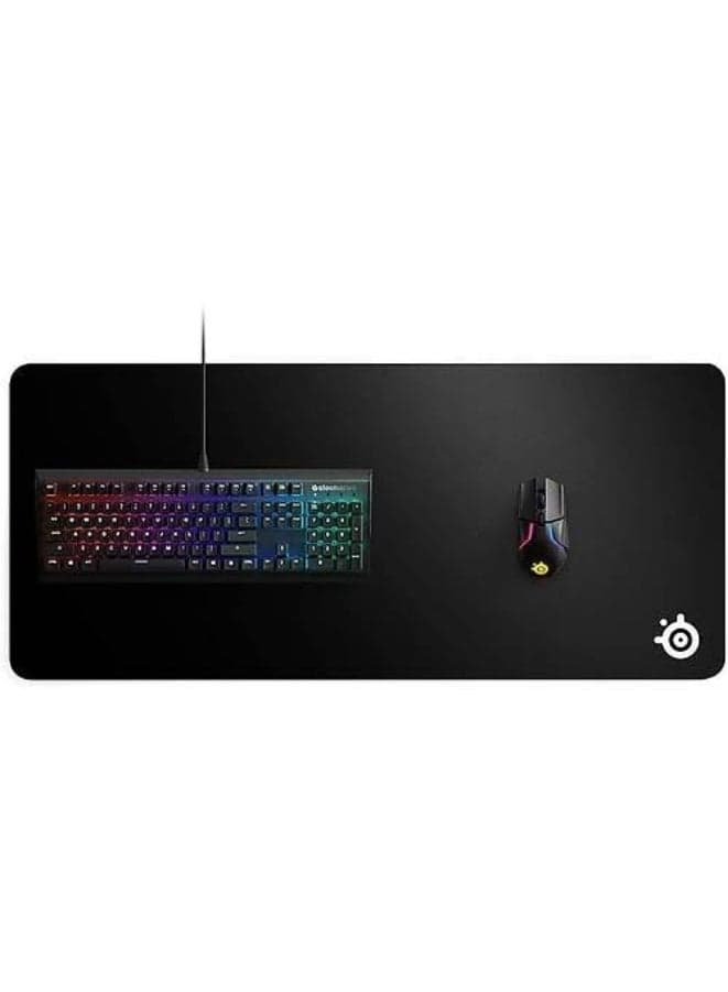 SteelSeries QcK Performance - Speed Mouse Pad, Low-Profile Stitched Edges, Non-Slip Neoprene Rubber Base, High-Grade Neoprene Foam, XXLarge Size (1220mmx590mmx4mm), Black | 63431