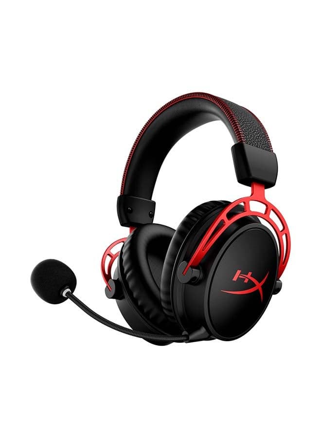 Cloud Alpha Wireless Gaming Headset, 50mm Dual Chamber Drivers,300 Hours of Battery, Detachable Noise-Cancelling Mic, Led Indicator, 15 Hz- 21 kHz Frequency Response, Black/Red | 4P5D4AA