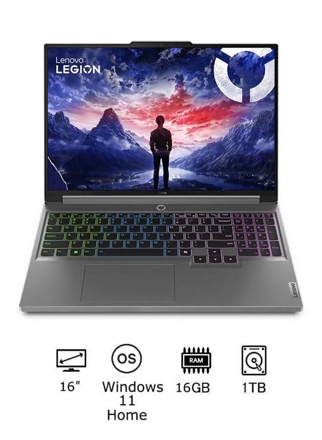 (Upgraded Version) Legion 5 Laptop With 16-Inch Display, Core i7-14650HX Processor/16GB RAM/1TB SSD/8GB Nvidia Geforce RTX 4060 Graphics Card/Windows 11 / Luna English/Arabic Luna Grey (Upgraded Version)