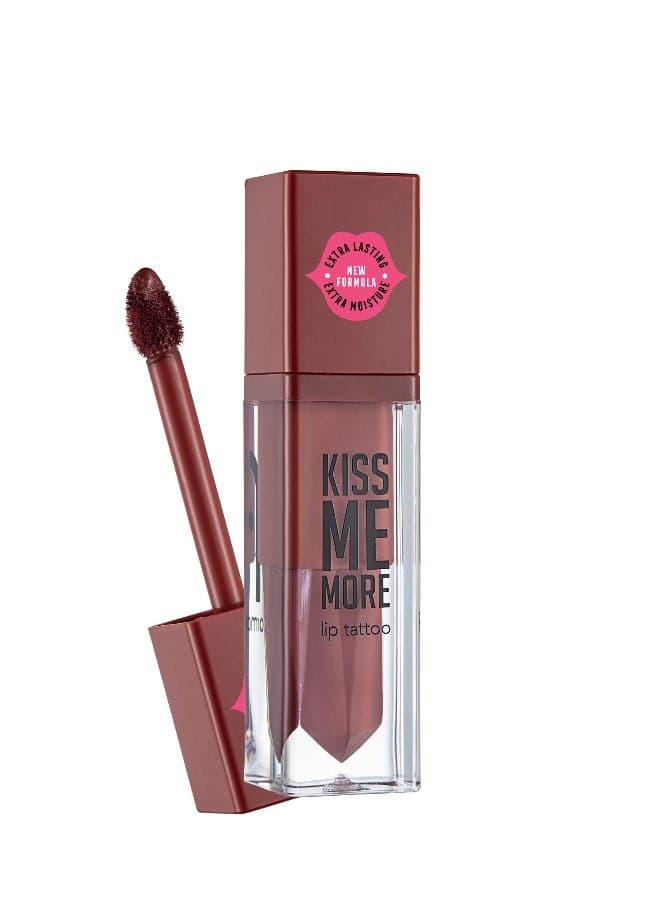 Kiss Me More Lip Tattoo – 010 Choco – Matte Finish Liquid Lipstick, High Pigment Color, Long-Wear Comfort, Smooth Even-Looking Application