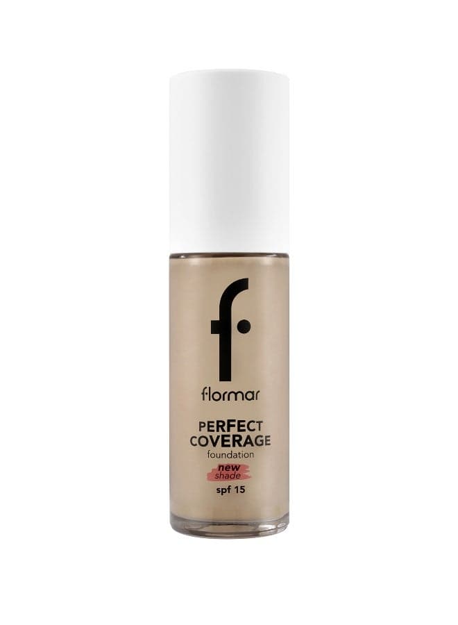 Perfect Coverage Foundation – 132 Natural Beige – Soft Rich Texture, Smooth-Looking Skin, Up to 12H Fresh Wear, SPF 15